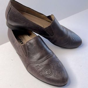 UMBERTO RAFFINI Tania Comfort Loafer Flat Western Brown Leather Womens 8/8.5 39